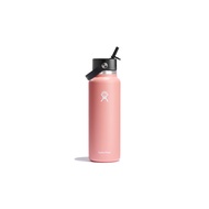 HYDRO FLASK WIDE MOUTH WITH FLEX STRAW CAP 40 OZ กระติกน้ำสูญญากาศ รุ่น 40 OZ เก็บอุณหภูมิ เก็บความร