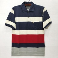 Kaos Kerah Stripe Kerah / Salur Murah Pria Dewasa / Kaos Salur Jumbo / PROMO! Kaos salur/Kaos distro