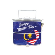 BDARI Stainless Steel Tiffin Carrier 2-Tier Food Container (10cm) [Free Add Name] Mangkuk Tingkat