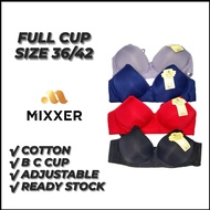 BAJU DALAM WANITA BRA WARNA PLAIN COTTON FULL CUP B/C CUP SIZE 36/42