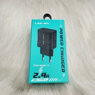Batok Charger 2,4A Port Type C & Usb Log-on LO-C57