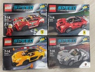 LEGO  樂高 Speed 絕版 75910 Porsche 918 Spyder, 75909 McLarenP1, 75908 458 Italia GT2, 75899 LaFerrari合售