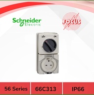 Schneider 13A Weatherproof Switched Socket Outlet 56C313 GY (IP66)
