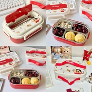 พร้อมส่ง🍤 กล่องข้าว Shin Chan ชินจัง Lunch Box กล่องข้าวชินจัง น่ารัก ช้อนตะเกียบครบเซต แถมกระเป๋าเก