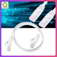 【ราคาถูกสุด】 RJ45 CAT6 Flat LAN Cable Ethernet เครือข่ายสายแลนแบน UTP Patch สายเราเตอร์ 1000 M สีขาว