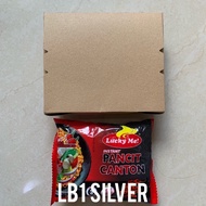 ◸ ◳ [600 pcs] LB1 Take Out Meal Box Silver Laminated