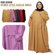 Plus Size Fashion Hannah Muslim Dress Jubah High Quality Pockets 5xl 6xl 7xl 8xl Plain Dresses D2055