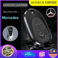 Kunci Kereta Mercedes Premium Key Cover Aluminium Alloy Genuine Leather Key Cover for Mercedes A C E