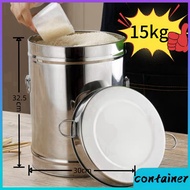 Food Containers Storage Stainless Steel Rice Bucket Soup Bucket Milk Tea Bucket Rice Dispenser 25 kg