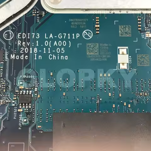 EDI73 LA-G711P FOR DELL Inspiron 3480 3580 3583 3780 Vostro 3480 3580 3583 Laptop Motherboard with i
