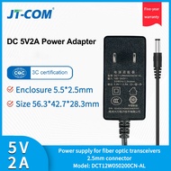JT-COM DC 5V/12V Power Adapter Supply 1A 1.5A 2A Fiber Optic Transceiver Switch Power Supply Compati