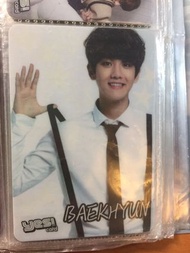 伯賢EXO專輯卡二代夜光膠幻幻燈yescard