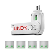 Lindy USB A Port Blocker Green 40451 Pack Of 4pcs Blocker + 1pc Key
