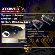 Xpower Universal Exhaust Tips 1.6Inch To 4Inch Carbon Without Led Design And Carbon With Led Design 