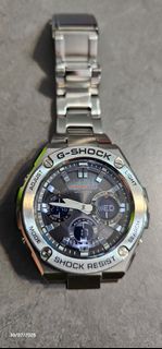 G-Shock 銀色金屬手錶