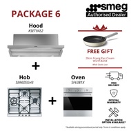 (Limited Time Only) Smeg Hood &amp; Hob &amp; Oven Package KSET9XE2  + SER60SGH3 +  SF6381X