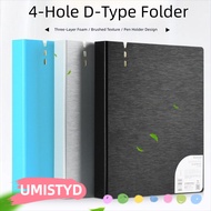 UMISTYDREAMUM9U Display Book, PP Waterproof A4 File Folders,  4 Hole D-Shaped Binder Binder Folders 
