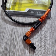 สายเบรค ปลดวาล์วของแท้ ZERN8.1 สีดำตัดส้ม หัวฟันเฟือง หัว90 ยาว36นิ้ว ใส่ WAVE / DASH / LS / R15 / M