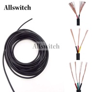 2 3 Pins Core Powr Cable Wire Sheathed Signal PVC Wire Power Cord Copper Extension Connector Audio 2