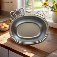 [greedancit] Children Cute Monkey Cat Bowl Stainless Steel Dinner Bowl Kid Salad Bowl Kindergarten F