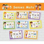 PDF] 021- 5 Senses Mats Cute Busy Book Preschool Quiet Book Kids Activity Printable Montessori Toddl