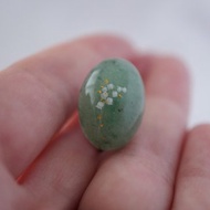 綠色東陵玉 鈴蘭花 耳環 耳夾 鈴蘭