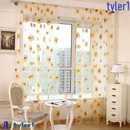 TYLER1 Tulle Kitchen Window Blind Floral Balcony Home Decor