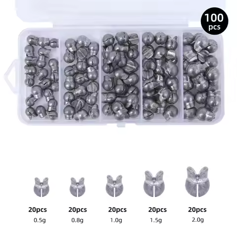 Fishing Tackle Sinker Split Shot Fishing Weight Sinkers Removable Round Fishing Line Weights for Fre