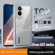 For Poco M7 Plus 2025 Minimalist Clear Hard Plain Edge Phone Case For Xiaomi Poco M7 M7Plus M7Pro Po
