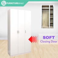 Furniture Direct ESCOT 3 rak baju almari baju home furniture wardrobe almari baju murah almari murah wardrobe clothes 衣櫥