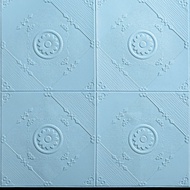 Wallpaper foam 3D peredam panas dan suara - batik wajik biru