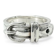 สภาพดีเยี่ยม ▲แหวนเงินแท้ HERMES วินเทจ เบอร์ 50 (เทียบเท่าไซส์ญี่ปุ่นประมาณ 10) สำหรับผู้หญิง