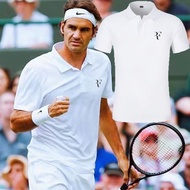 Ready Stock Federer tennis suit polo shirt sports breathable cotton Nadal match training short-sleev