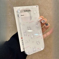 Spring Cute White Cat Double Layer imd Applicable iPhone Phone Case Applies iPhone 16 Pro Max/15/14 