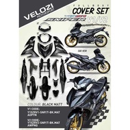 **VELOZI** Y15ZR V1 / V2 COVERSET STICKER  TANAM MATTE BLACK COVER SET BODY COVER SET SNIPER150 EXCI