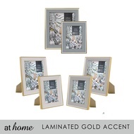 At Home Zia Nordic Picture Frame – Bordered Design Photo Display – 5x7 & 8x10