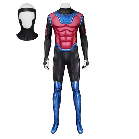 Gambit Remy Etienne LeBeau Cosplay Jumpsuit Mask XMEN 97 Cosplay Costume Zentai Suit Superhero Hallo
