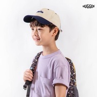 HUGGER小文青撞色兒童棒球帽 Hello藍灰色 HUGGER背包小汽車同款