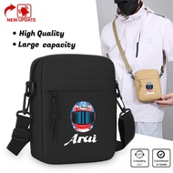 Arai Motorcycle Helmet Design Men Fanny Pack Waterproof Sling Bag for Bikers Crossbody Bag