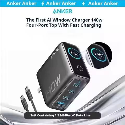 Original Anker Zolo 140W GaN Charger PD Fast Charge 4 Ports For IPhone 13 14 15 16 Pro Max Laptop Ta