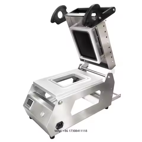 Manual tray food square box small kitchenware sealing machine fast food takeaway cream cake fried ch
