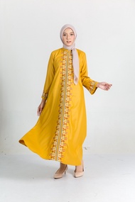 Elzatta Baju Dress Gamis Wanita Muslimah Lebaran 2024 Terbaru Busui & Wudhu Friendly Bahan Katun Toy