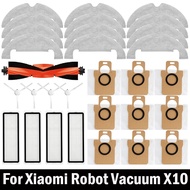 For Xiaomi X10 Berus Sisi Penapis HEPA Kain Mop Beg Debu Robot