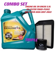 PERODUA ENGINE OIL FULLY SYNTHETIC 0W20 3.5L (COMBO SET)