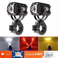 60W Tricolor Mini Driving Light Motorcycle Spot Light Auxiliary LED Light Projector Light Motorcycle