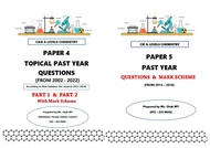 Cambridge A Level Topical A2 CHEMISTRY-PAPER (4&amp;5) By Ms.CHUK WY ( 2002-2022) PAST YEAR PAPER .