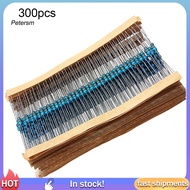 PP   300 Pcs 1/4W 1% Metal Film Resistors 30 Values Resistance Assortment Kit Set