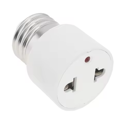 2 Prong Plug to E26 E27 Socket Adapter Medium Base Light Socket to Plug Outlet Adapter Converter For