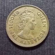 1974 Hong Kong (British) Queen Elizerbeth The Second Nickel Brass  10 Cents  香港 伊麗莎白二世 銅鎳幤 一毫
