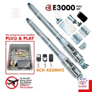E8 E3000 620MM ( 4CH 433MHZ )    ( FULL SET )   SWING ARM AUTOGATE HEAVY DUTY DREAM ARM AUTO GATE SY
